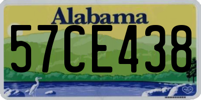 AL license plate 57CE438