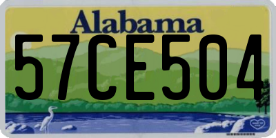 AL license plate 57CE504