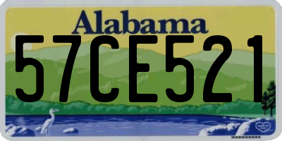 AL license plate 57CE521