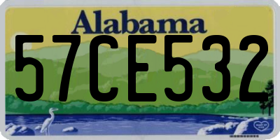 AL license plate 57CE532