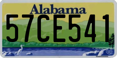 AL license plate 57CE541