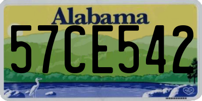 AL license plate 57CE542