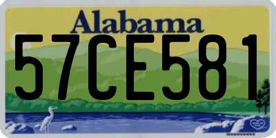 AL license plate 57CE581