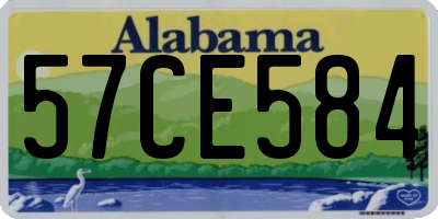 AL license plate 57CE584