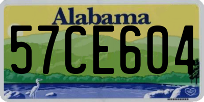 AL license plate 57CE604