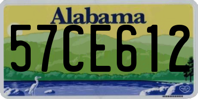 AL license plate 57CE612
