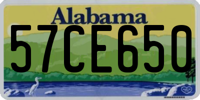 AL license plate 57CE650