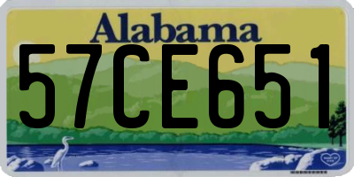 AL license plate 57CE651