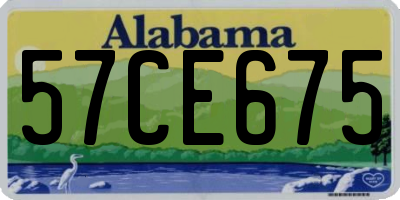 AL license plate 57CE675
