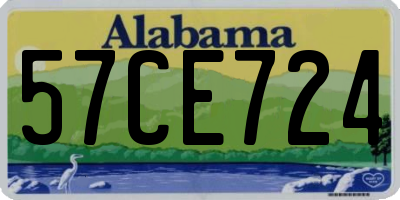 AL license plate 57CE724