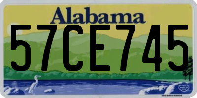 AL license plate 57CE745