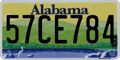 AL license plate 57CE784