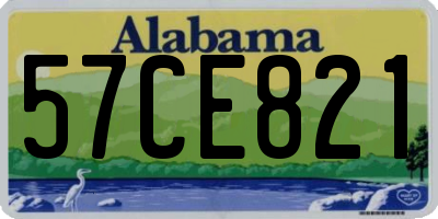 AL license plate 57CE821