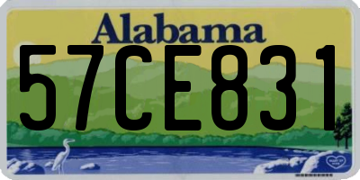 AL license plate 57CE831
