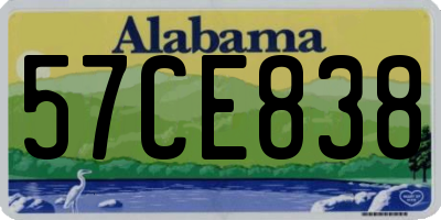 AL license plate 57CE838