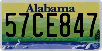 AL license plate 57CE847