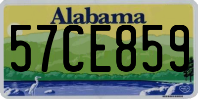 AL license plate 57CE859