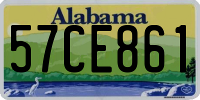AL license plate 57CE861
