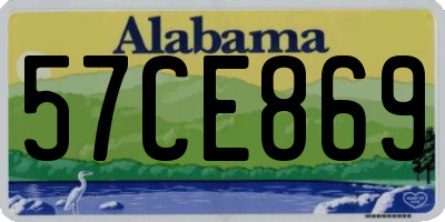 AL license plate 57CE869