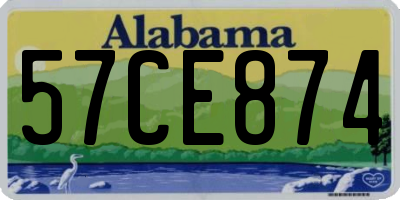 AL license plate 57CE874