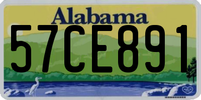 AL license plate 57CE891