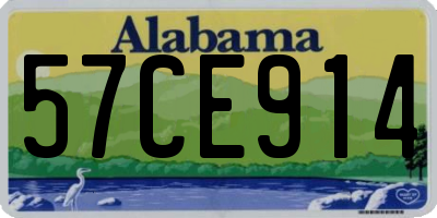 AL license plate 57CE914