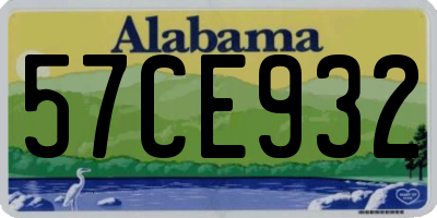 AL license plate 57CE932