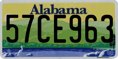 AL license plate 57CE963