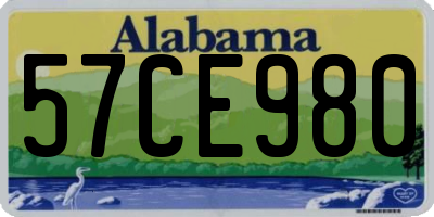 AL license plate 57CE980