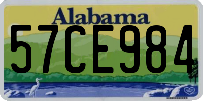 AL license plate 57CE984