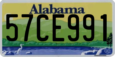 AL license plate 57CE991