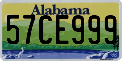 AL license plate 57CE999
