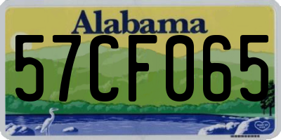 AL license plate 57CF065
