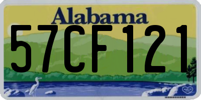 AL license plate 57CF121