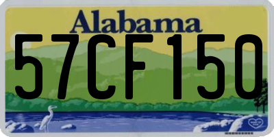AL license plate 57CF150