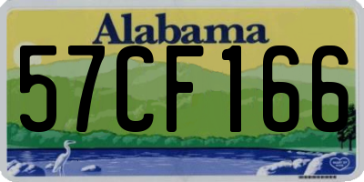 AL license plate 57CF166