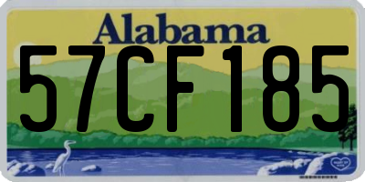 AL license plate 57CF185