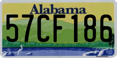 AL license plate 57CF186