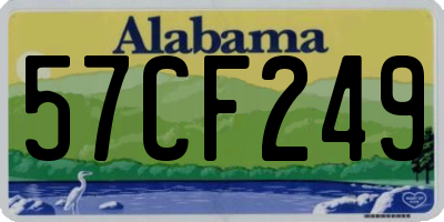 AL license plate 57CF249