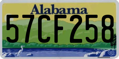 AL license plate 57CF258