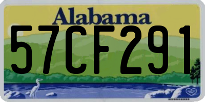 AL license plate 57CF291
