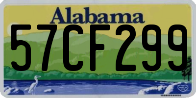 AL license plate 57CF299