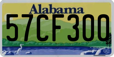 AL license plate 57CF300