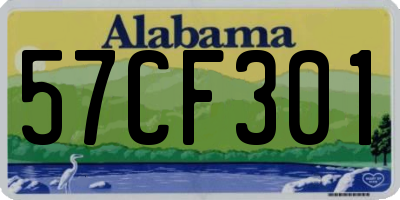 AL license plate 57CF301