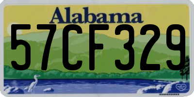 AL license plate 57CF329