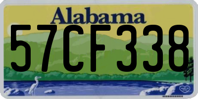 AL license plate 57CF338