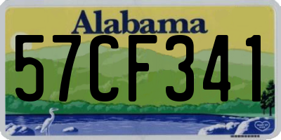 AL license plate 57CF341