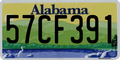 AL license plate 57CF391