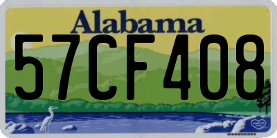 AL license plate 57CF408