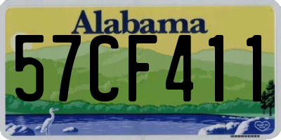 AL license plate 57CF411